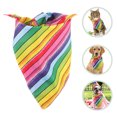 thumbnail image 2 of KAKOWELY Rainbow Stripe Dog Triangular Bandana Pet Triangular Bandana Prop Pet Triangular Scarf,26.38X"X17.72"X17.72", 2 of 5