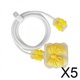 thumbnail image 1 of 5xChargers Cable Cover 4in1 Funda Protectora 3D Para Teléfono Celular Lazo Nudo Amarillo, 1 of 8