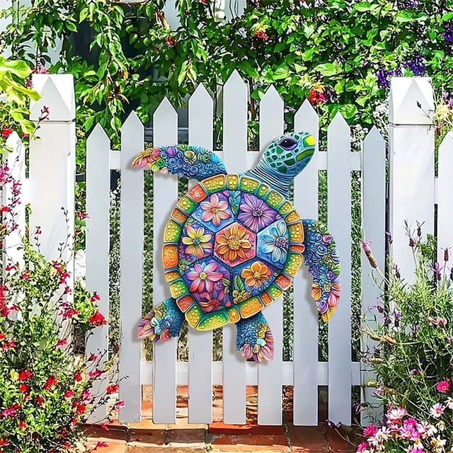 Arte de Pared de Metal Decoración Colgante de Hierro Ornamento Escultura Moderna de Pared Impermeable Exterior Patio Balcón Dormitorio Sala de Estar Decoración 40x36cm