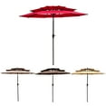 thumbnail image 3 of Yesurprise 9FT Patio Umbrella, Outdoor Table Umbrella with Air Vents, Crank, Push Button Tilt, 3-tier Outdoor Terrace Umbrella for Garden, Deck, Backyard, Pool, 3 of 8