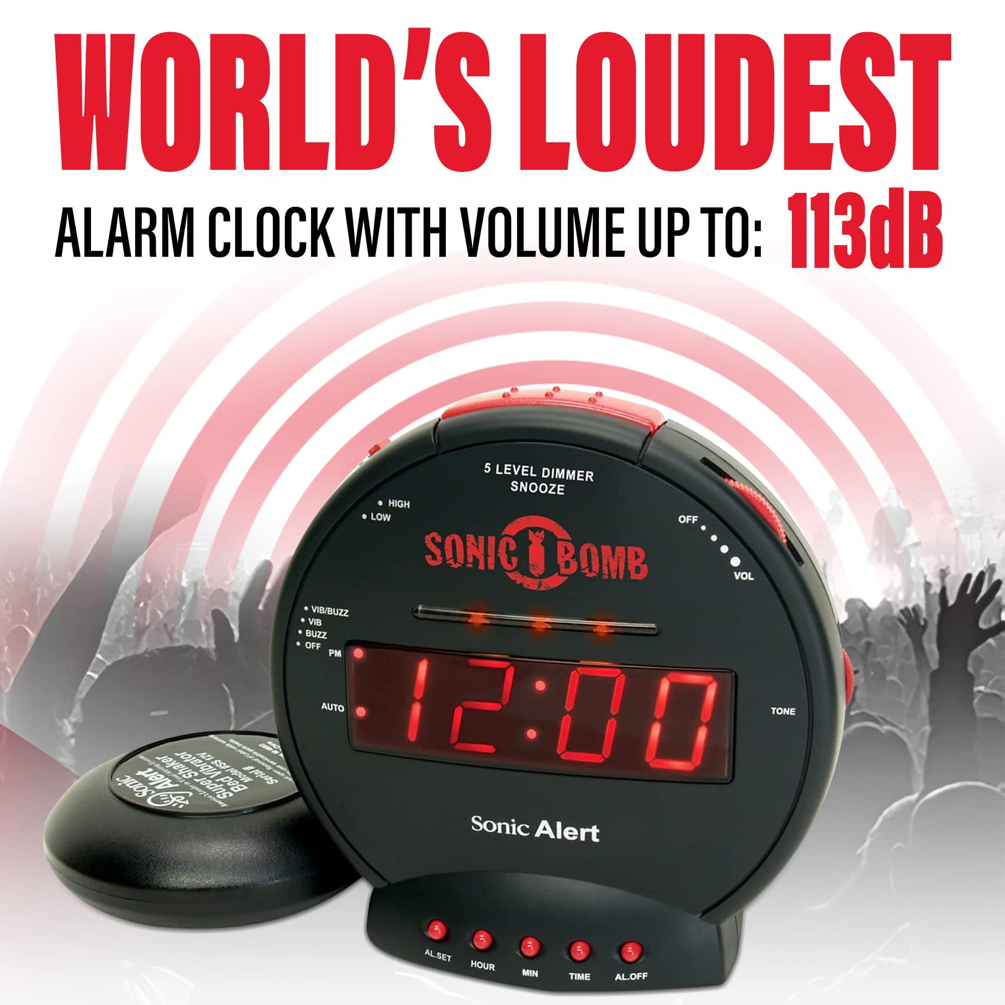 Sonic Bomb Digital Alarm Clock