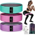 thumbnail image 6 of Resistance Bands, Exercise Workout Bands for Women and Men, 3 Set of Stretch Bands for Booty Legs for Yoga Starter, Pilates Flexbands(PINK-ISH SET), 6 of 6