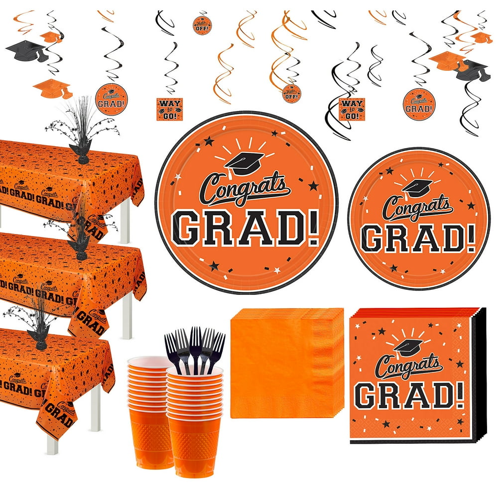 Party City Super Congrats Grad Graduation Party Kit for 54 Guests
