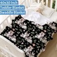 thumbnail image 2 of Yibo Cow Floral Blanket Flannel Soft and Comfortable Anti-static Bed Sofa Blanket, 2 of 7
