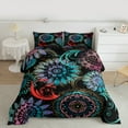 thumbnail image 2 of Homewish Bohemian Mandala 3 Pieces Queen Comforter Set for Female Women Men,Bohemian Flower Ultra Soft Bedding Sets,Exotic Style Bedding Comforter Set,Luxury Bedroom Decor,Reversible, 2 of 8