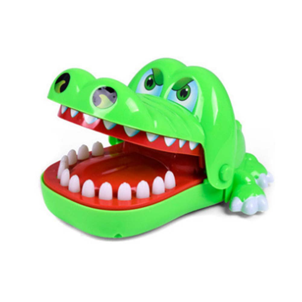 Crocodile Mouth Dentist Bite Toy Lovely Green Large Children Kids Gags Finger 