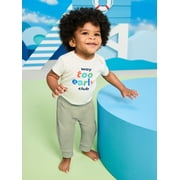 Garanimals Newborn & Baby Boy Cotton Pull-On Solid Joggers, Sizes 0 - 24M