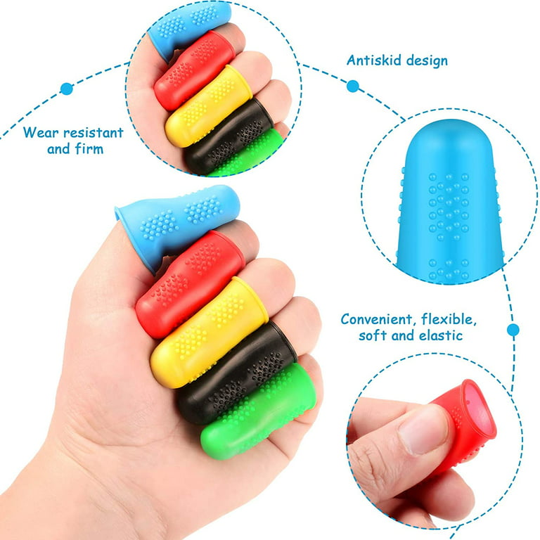 Finger Rubber Cover Silicone Protectors Tips Cones Counting