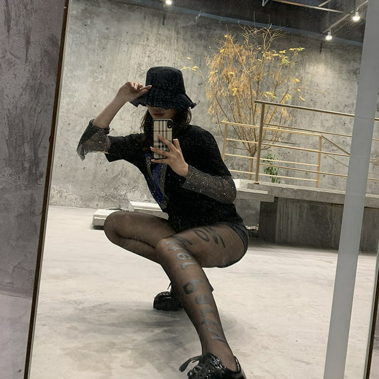 Girls thin black tights top