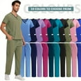 thumbnail image 6 of Scrubs Uniforms Women Nurse Clothes Thin Nursing Scrub Top Elastic Scrubs Pants Doctor Workwear Spa Overalls, 6 of 6