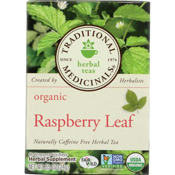Traditional Medicinals Organic Raspberry Leaf Herbal Tea, 16 Bg (Pack