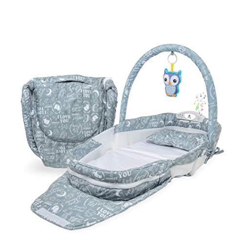 Beinil Baby Cushion Baby Bed Bassinet Nest Newborn Lounger Basket Portable Cot Crib Travel Cradle Cushion for Infants Boys Girls
