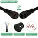 thumbnail image 2 of Uxcell 5-Set Conector Eléctrico Impermeable, Cable de 3 Pines de 7.9 In/20 cm con Conectores Macho y Hembra IP67 para Luces de Tira LED [Negro], 2 of 7