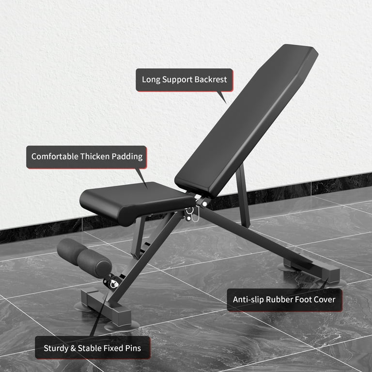ZENOVA Adjustable Workout Bench, Multipurpose Home Gym Equipment