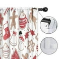 thumbnail image 4 of Blackout Kids Curtains,White Christmas Cookie Pattern Childrens Insulated Curtains Set Of 2,Bedroom Essentials,Toddler Room Decor 52"x63", 4 of 5