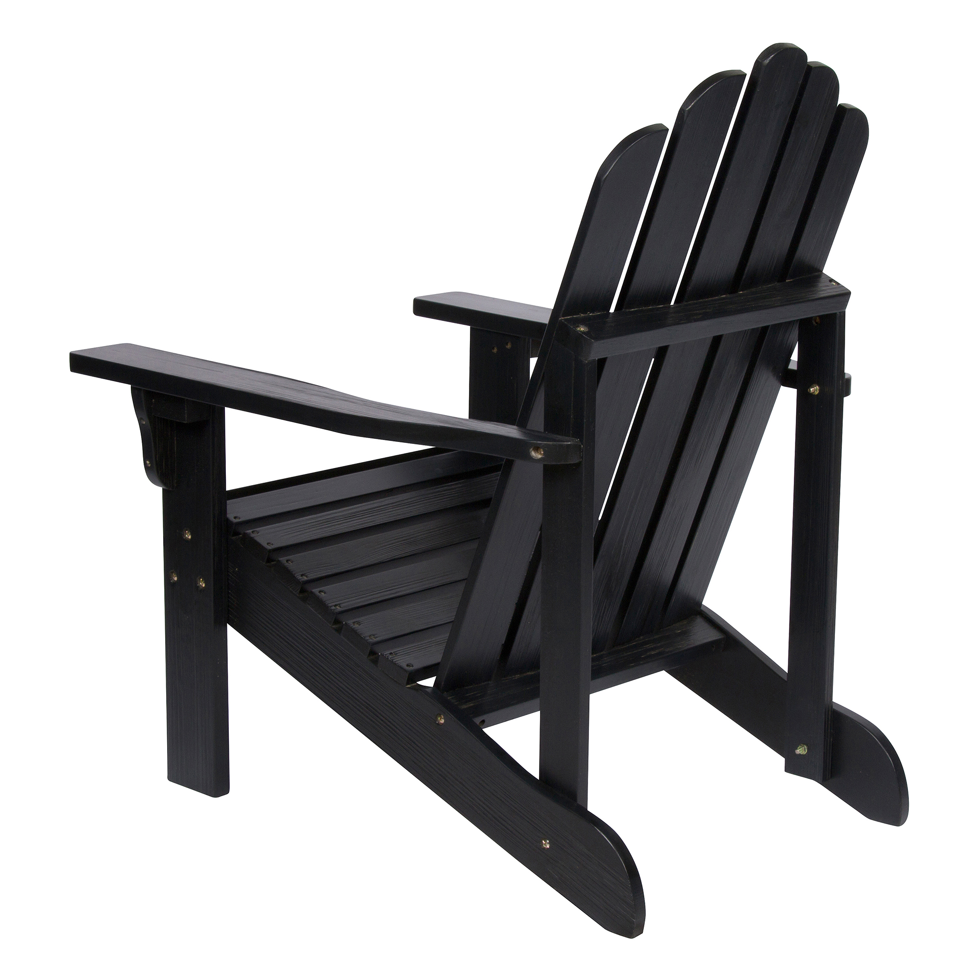Shine Company Marina II Solid Wood Adirondack Chair, Black - image 4 of 7