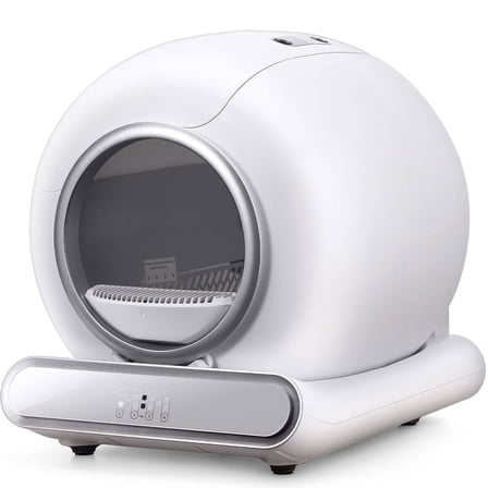 Automatic Cat Litter Box Self Cleaning with Lid & Enclosure, Extra Large 65L 9L Cat Litter Box Furniture for Multiple Cats, Smart APP Control, Odor-Free Liners, Quiet & Safe Cat Litter Box for Home