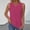 *Hot Pink, variant on ClodeEU Women's Summer Pleated Sleeveless Crewneck Tank ,Solid Color Casual Top Wine,Womens Plus L