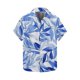 thumbnail image 4 of Blusa y camisa de franela de manga corta con cuello vuelto para hombre, camisa/top de franela de manga corta con estampado hawaiano, camisa deportiva informal de franela para hombre, blusa para hombre, 4 of 5