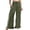 C-Army Green484, variant on DHFJKG Women Wide Leg Pants High Rise Ruffle Hem Comfortable Relaxed Fit Elastic Waist Pants With Pockets Summer Beach Vacation Clothes Versatile Trousers