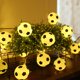 thumbnail image 5 of Cadena de lámpara Guirnalda de luces LED de 5 pies y 10 luces de hadas con forma de fútbol, luces colgantes decorativas LED para fiestas de Carnaval de Pascua de la Copa del Mundo Eccomum Cadena, 5 of 5