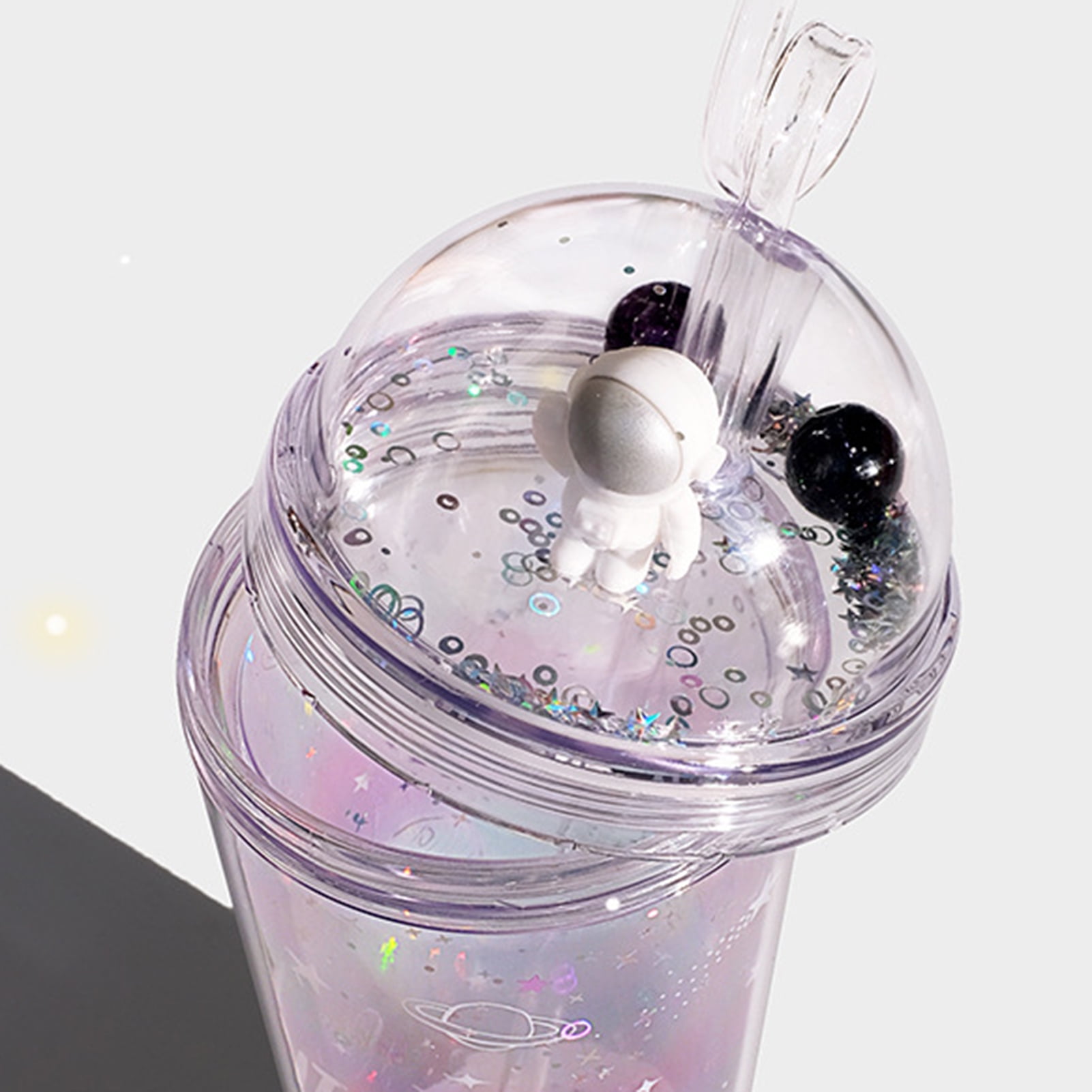 Travelwant 420ml Sequin Travel Coffee Mug Tumblers with Lids Straws Kids  Tumblers Reusable Plastic Cold Cups with Lid Insulated Tumbler Cup Funny Mug  for Kids Men Women 