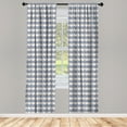 thumbnail image 4 of Ambesonne Geometric Window Curtains, Nested Diamond Line, Each 28" W x 95" L, Dried Rose Slate Blue, 4 of 4