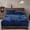 Blue, variant on Milk Velvet Flannel Fitted Sheet Set, Double Sided Deep Pocket 12-16 Inch Bottom Sheet with 2 Pillowcases, Suitable for All Seasons