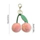 thumbnail image 3 of Llavero colgante de cerezas de piel de conejo sintético | Decoración de Fruta de Simulación de Peluche Suave | Accesorio de bolso, adorno del retrovisor del coche, gancho metálico desmontable |, 3 of 6
