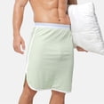 thumbnail image 2 of KeShDi Shorts Men Bathrobe Sleep Bottoms Microfiber Pajamas Sleepy Skirts Cover Up Man Solid-Color Loose Casual Unnoticeable Pajamas Crotch Underwear Nightgown Skirt-Pants Green XL, 2 of 5