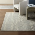thumbnail image 2 of NICOLE MILLER NEW YORK Mod Weave Abstract Knotted Texture Handcrafted Area Rug, 100% Wool Rug, Light Grey, 5'x7’, 2 of 9