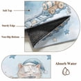 thumbnail image 5 of Cat Large Area Rugs 5x8 ft Cartoon Blue Hat Cat Cloud Train Track Bird Toys Blue Washable Rug Non Slip Indoor Carpet Absorbent Floor Mat for Living Room Bedroom Dining Room, 5 of 9