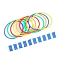 thumbnail image 3 of Anillos de agilidad, anillos de entrenamiento de agilidad de velocidad, aros de salto de círculo multifunción multicolor, anillos de velocidad para 38cm, 3 of 8