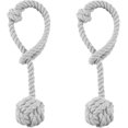 thumbnail image 3 of Alzapaños de Cortina Beige, 2 Piezas Alzapaños de Cortina Gris, Alzapaños de Cortina Tejidos a Mano, Alzapaños de Cuerda para Cortina, Decoración de Cortinas con Hebilla para Dormitorio y, 3 of 5