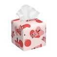 thumbnail image 1 of Balery Milk Tea Porta Pañuelos de Cuero con Estampado – Funda Moderna Cuadrada para Caja de Pañuelos, Dispensador 5x5x5'', 1 of 7