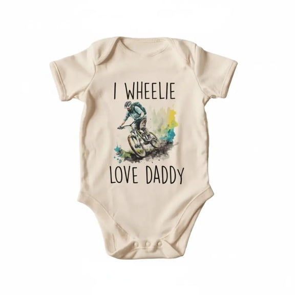 Mountain Bike Newborn Gift Baby Bodysuit