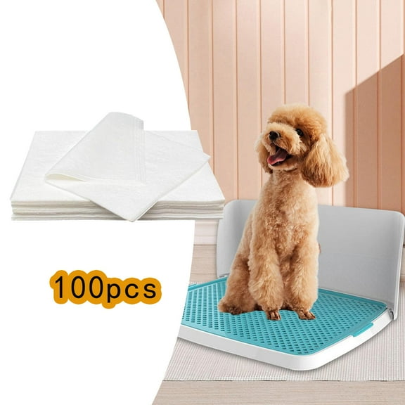 Dog Training Pads, Disposable Puppy Pads Potty Mat, Pet Diaper, Pet Pee Pad, Puppy Dog Diapers for Doggy Crate Small Animals Outdoor Home 100pcs 30cmx40cm