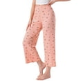 thumbnail image 4 of INSPIRE CHIC Womens Pajama Bottoms Palazzo Print Lounge Elastic Waist Sleepwear Loose Wide Leg Pants XS Pink, 4 of 6