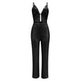 thumbnail image 3 of New Women's Suspender Jumpsuit with Sequined Trousers - High Waist, Wide Leg, Casual Party Outfit, 3 of 4