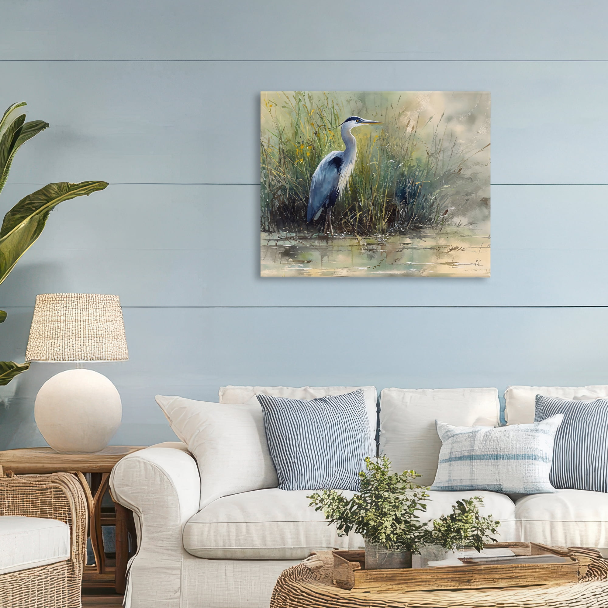 Stupell Industries Heron In The Grass Canvas Wall Art, design by Franklyn Gregory