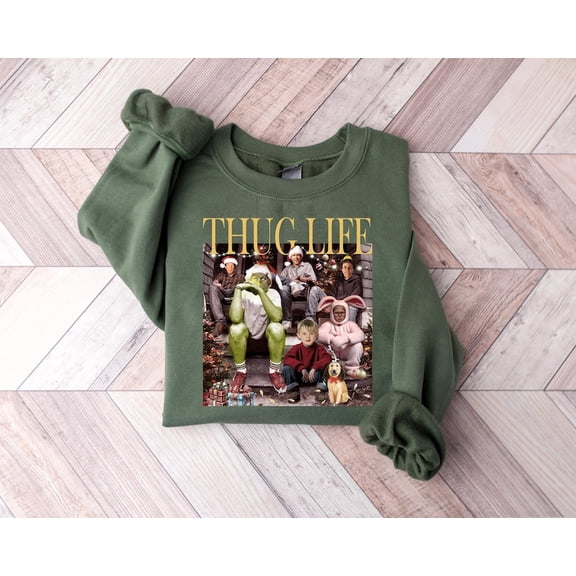 Thug Life Christmas Shirt Christmas Sweatshirt Christmas Movie Shirt Christmas Friends Shirt Christmas Gifts for Women Holiday Crewneck Xmas