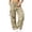W10-Khaki, variant on Rhuody Women Pants Wide Leg Loose Fit Elastic Waist Solid Color Trousers With Pocket Fashion Wear 2Xl Red