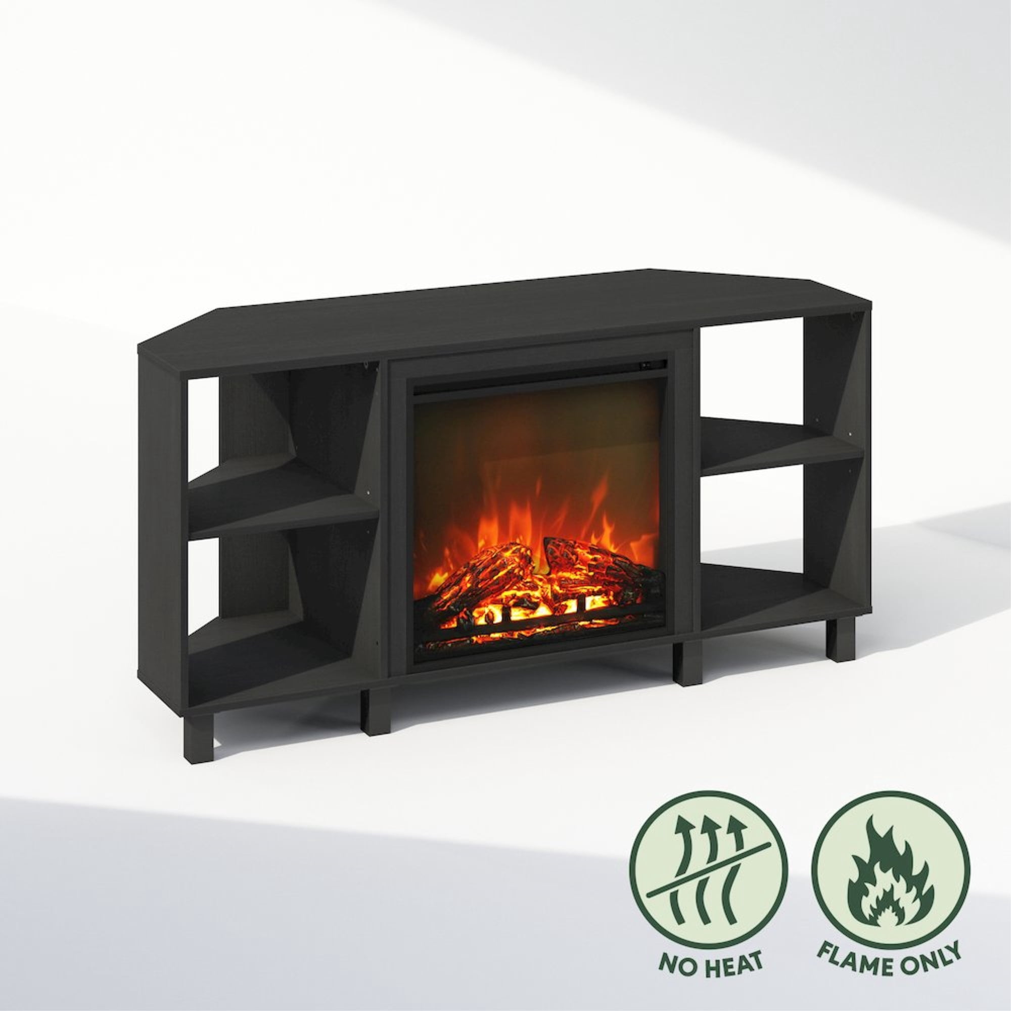 Electric Fireplace Corner TV Stand, Entertainment Center for TV up to 55 Inch