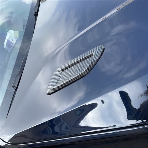 Zyutaosan Glossy Black Abs Car Air Flow Intake Hood Scoop Vent Bonnet Decorative Cover Universal Car Styling