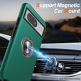 thumbnail image 5 of for Google Pixel 8 Case, Slim Fit Case for Pixel 8 with Ring Holder Kickstand [Military Grade Drop Tested] [TPU+PC] Dual Layer Shockproof Protective Phone Case for Google Pixel 8, Green, 5 of 14