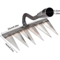 thumbnail image 4 of Stubble rake | Metal Hand Rakes for Gardening, Weeding - Heavy Duty Metal Tine Rake, Dethatching, Weeding, Area Rake, Rock, Gravel, Cultivator Rake by, 4 of 5