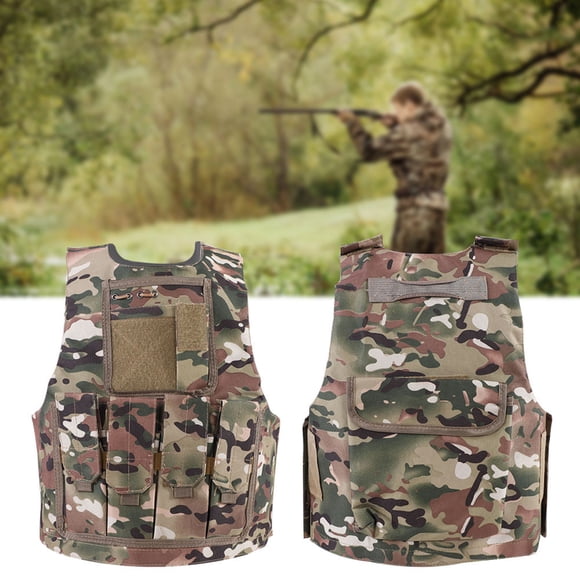 Chaleco De Camuflaje Para Niños, 2 Hebillas De Cinturón Y Hombro Ajustable, Chaleco De Camuflaje Para Niños Transpirable De Nailon
