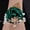 Green, variant on Elegant Satin Simulated Rose Wrist Flower for Weddings | Gold Leaf Rhinestone & Pearl Hand Flower | Multicolor Bridal Accessories