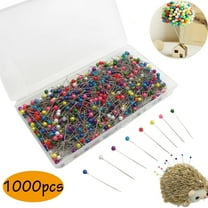 Pins Sewing Pins Straight Pins Sewing Pins for Fabric 1000pcs Straight Pins with Colored Ball Glass Heads Long 1.5inch