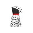 thumbnail image 2 of Cruella Déguisement Enfants Cruella Deville Robe Filles Noir Blanc Veste Robe pour Tenue d'Halloween (Robe, 130cm), 2 of 5